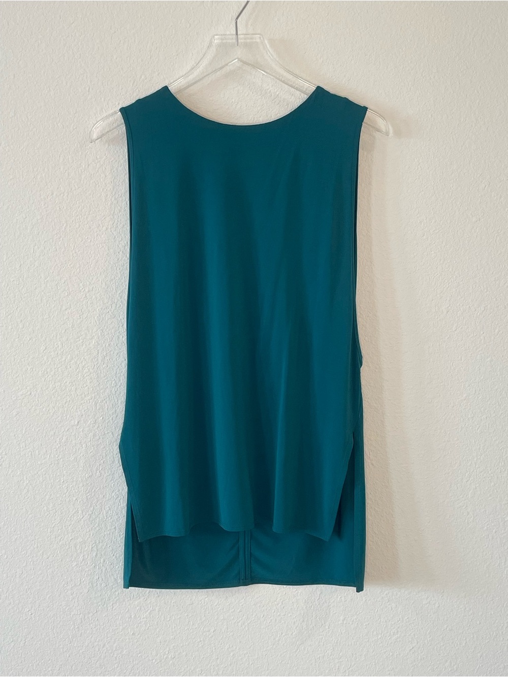 Helmut Lang Faint Sleeveless Jersey Top Teal